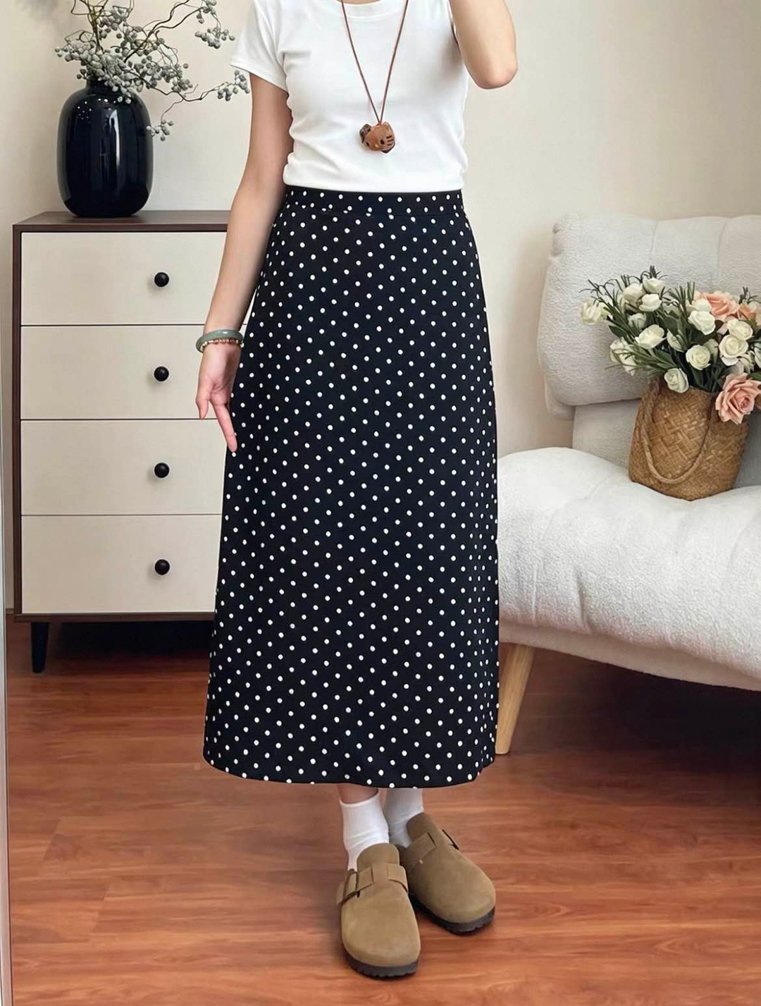 New Summer Special Free Size Long Printed Elastic Weast Skirt For women 1