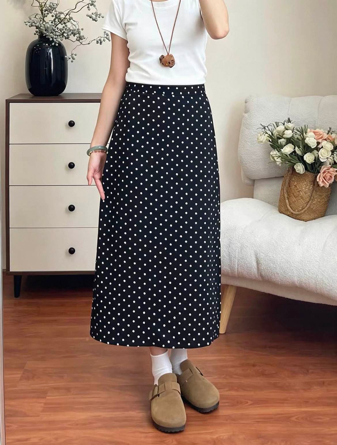New Summer Special Free Size Long Printed Elastic Weast Skirt For women 1