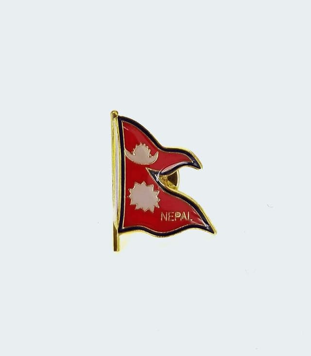 Nepal Flag With PIn Badge For Coat |National Flag Badge