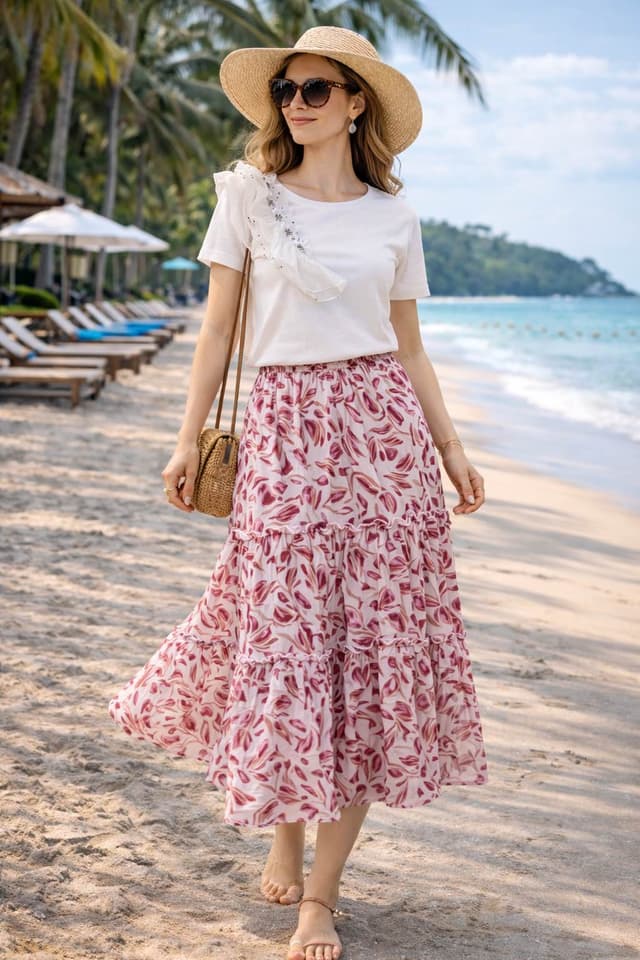 Summer Layered Long Skirt For Women