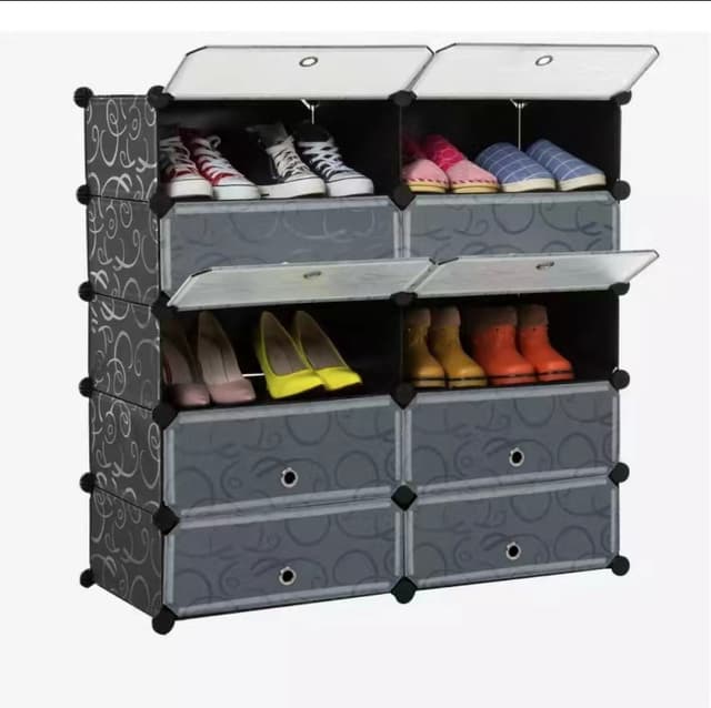 Styleys Cabinet Shoe Rack with Cover for Home/Office Wardrobe Cube Organizer