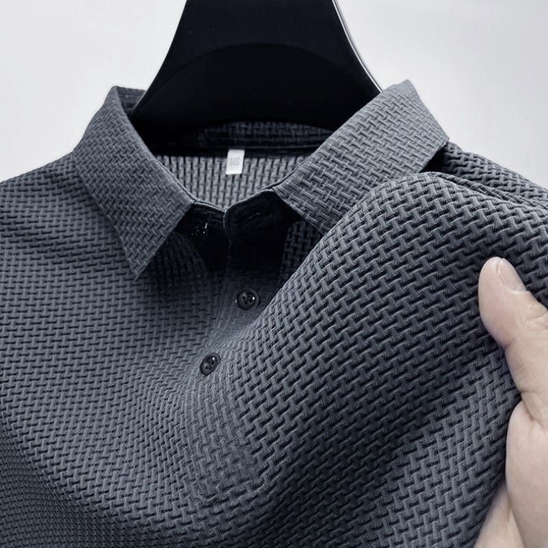 Summer Stylish Ice Silk Fabric Polo T-Shirt For Men 1