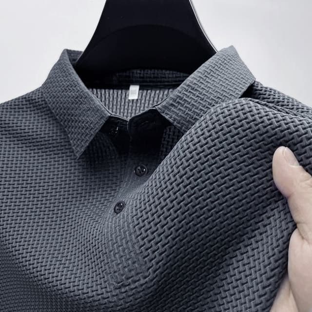 Summer Stylish Ice Silk Fabric Polo T-Shirt For Men