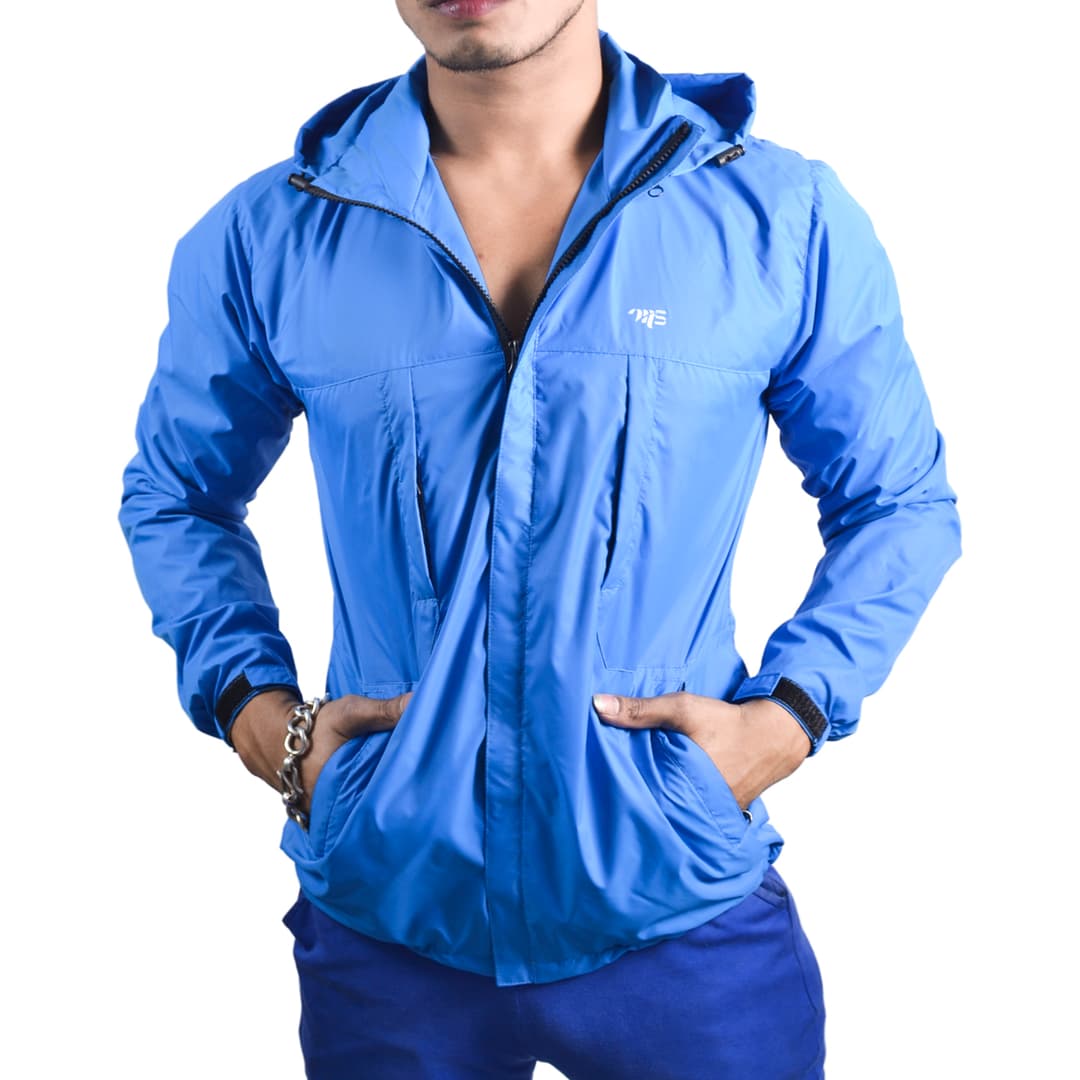 Moonstar Front Double Zipper Solid Windcheater Jacket For Men - Fashion | Men's Wear 4