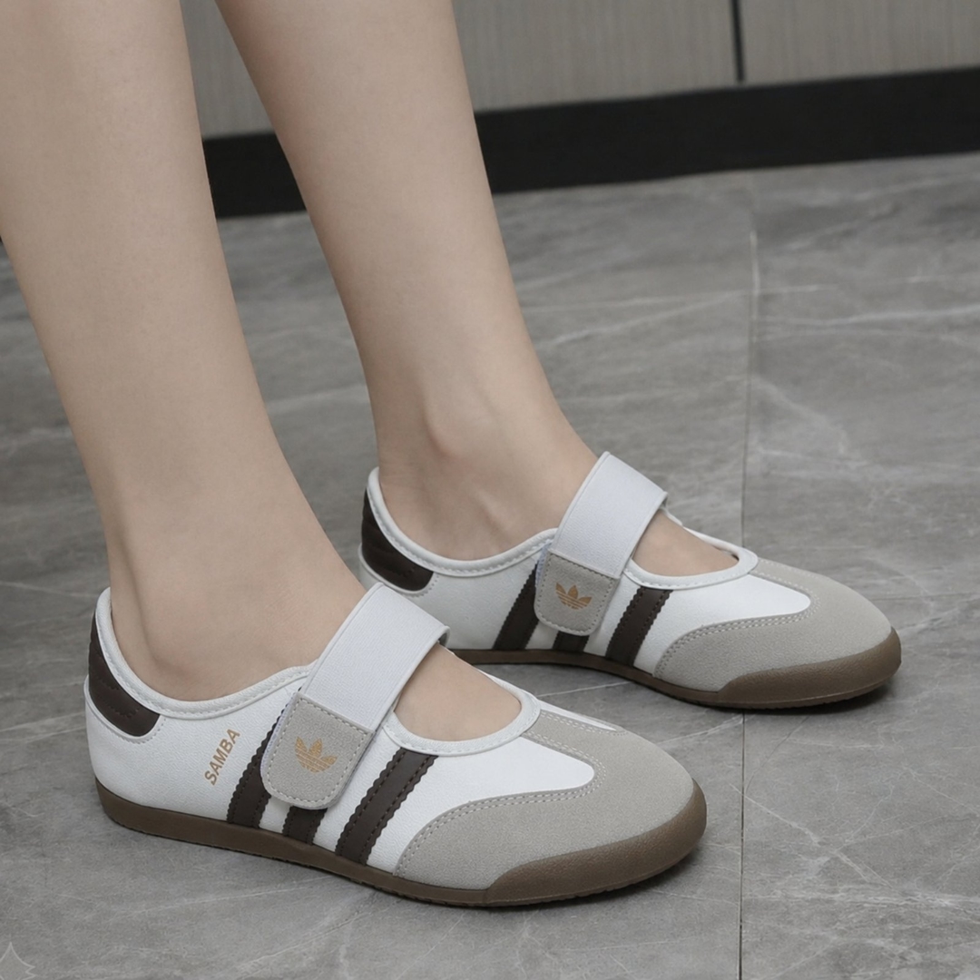 Women's Korean Style Luxury Velcro Strap Mary Jane Casual Comfort Sneakers – Lightweight Soft Sole Walking Shoes 1