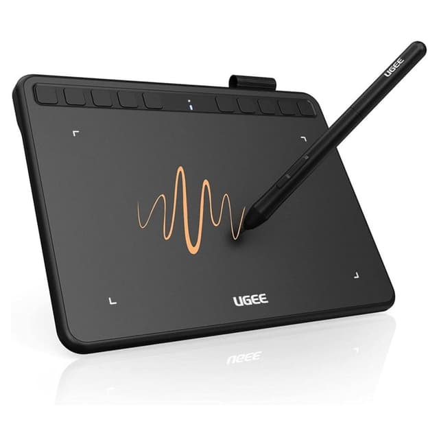 UGEE S640 Portable 6.3x4 -inch Digital Graphics Pad Drawing/WritingTablet with 10 Hot Keys 8192 Levels with Battery-Free Stylus Pen Tilt Func Compatible With PC/Laptop/Macbook OS/Linux Android Writing Tablet for Teachers Drawing Tablet For Students