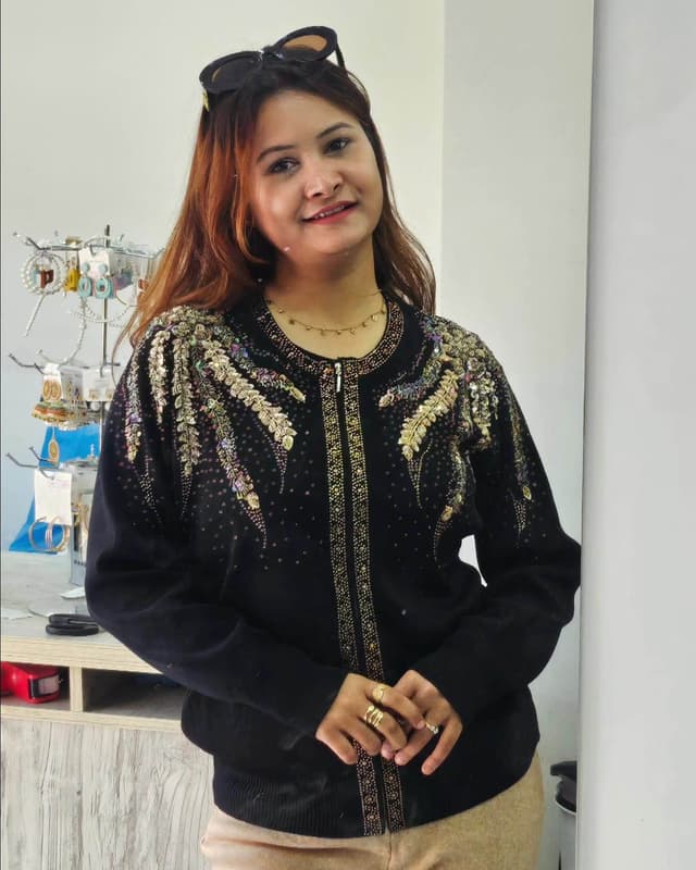Premium Pashmina Front Zipper Cardigans For Women
