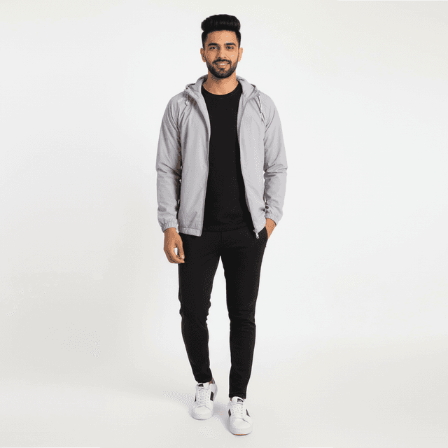 Men's Single Layer Lightweight Stretchable Sport Windcheater For Summer