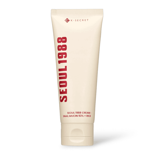 KSECRET Seoul 1988 Snail Mucin 93% + Rice Cream – 100ml | Korean Skincare | Hydrating, Brightening & Barrier Repair Moisturizer