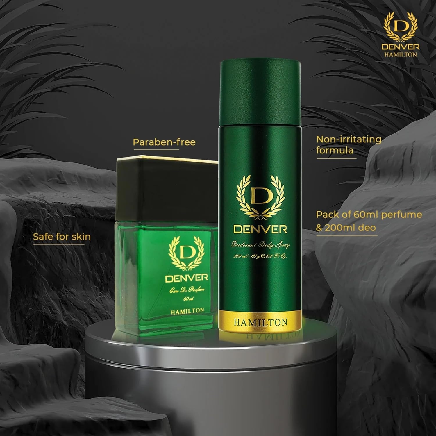 Denver Hamilton Perfume and Deo Combo Set - 60ml & 165 ml 5