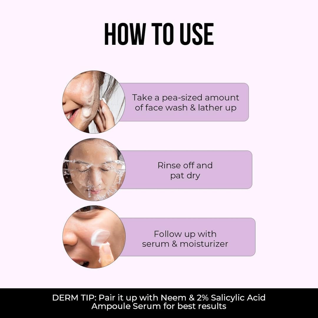 Dr Sheth's Neem & Salicylic Acid Face Wash (100g) 3