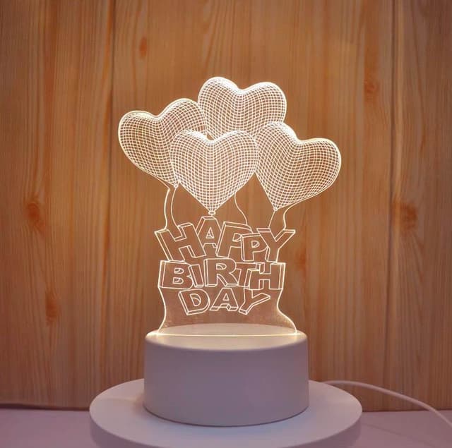 Happy Birthday 3D Night Decorative Gift Lamp