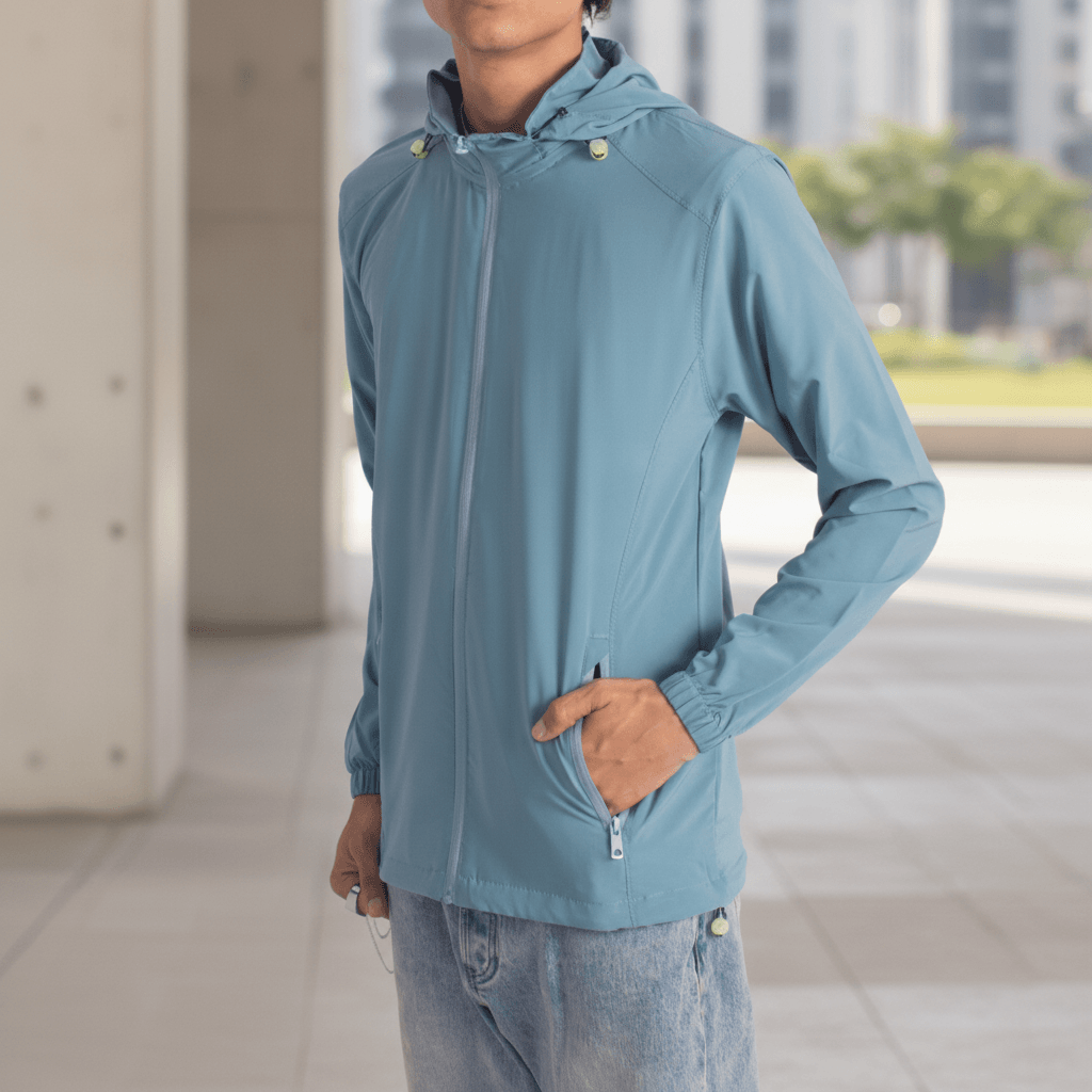 Men's Single Layer Lightweight Stretchable Sport Windcheater For Summer 1