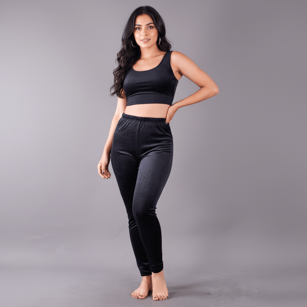 Winter Soft Velvet Fleece Leggings Sweatpants For Women 1