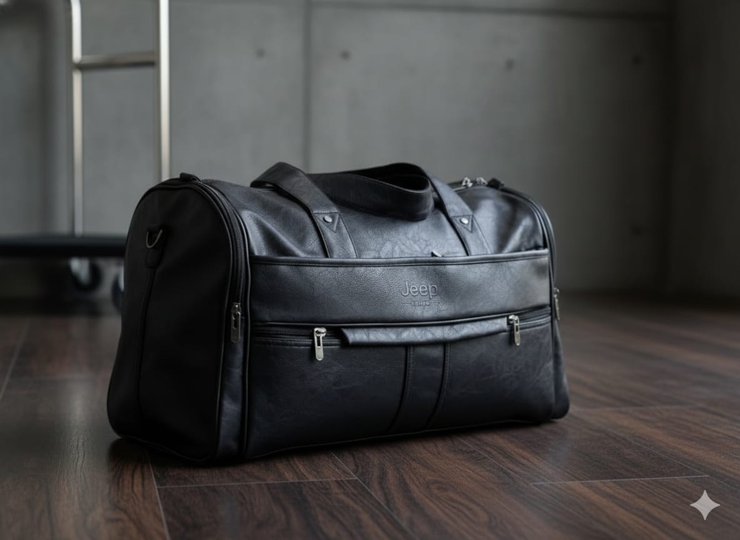 Premium PU Leather Travel Duffle Bag for Men & Women – Stylish Weekend & Gym Bag 1