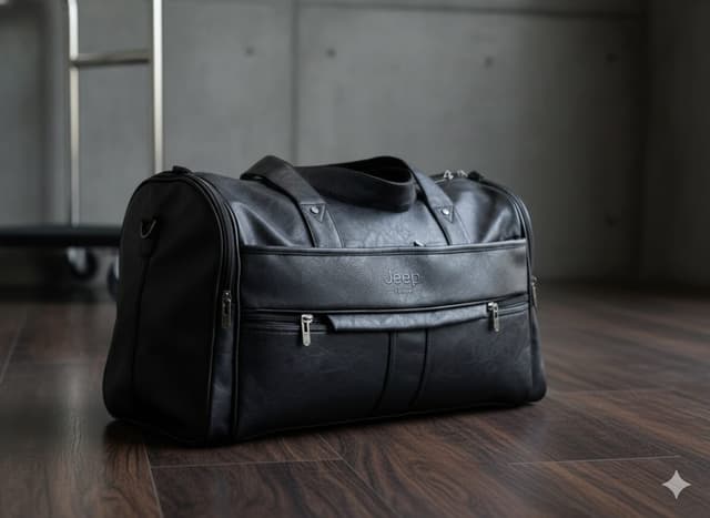 Premium PU Leather Travel Duffle Bag for Men & Women – Stylish Weekend & Gym Bag