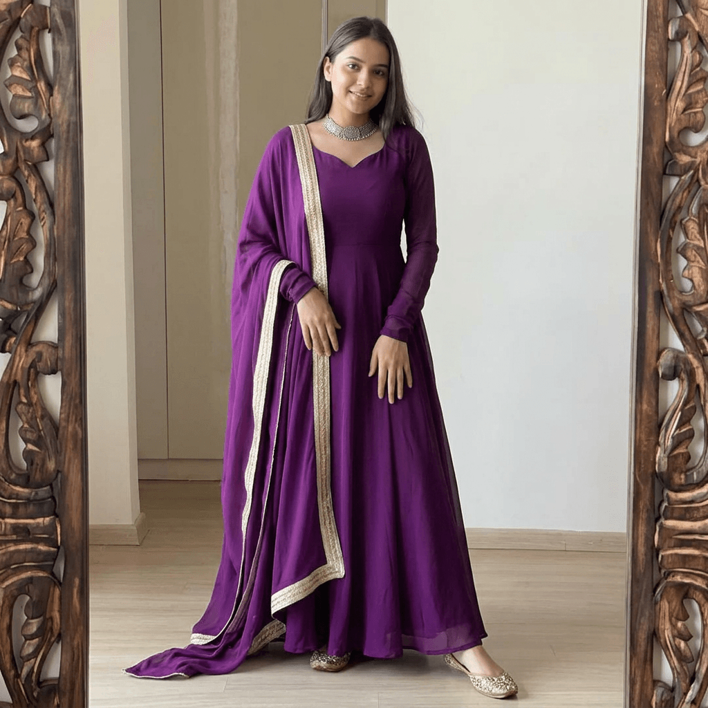 Staylist Women's Geometric Pattern Cotton Rayon Chiffon Dupatta Set with Embroidered Top And Trouser 3 PC Wedding Wear 1