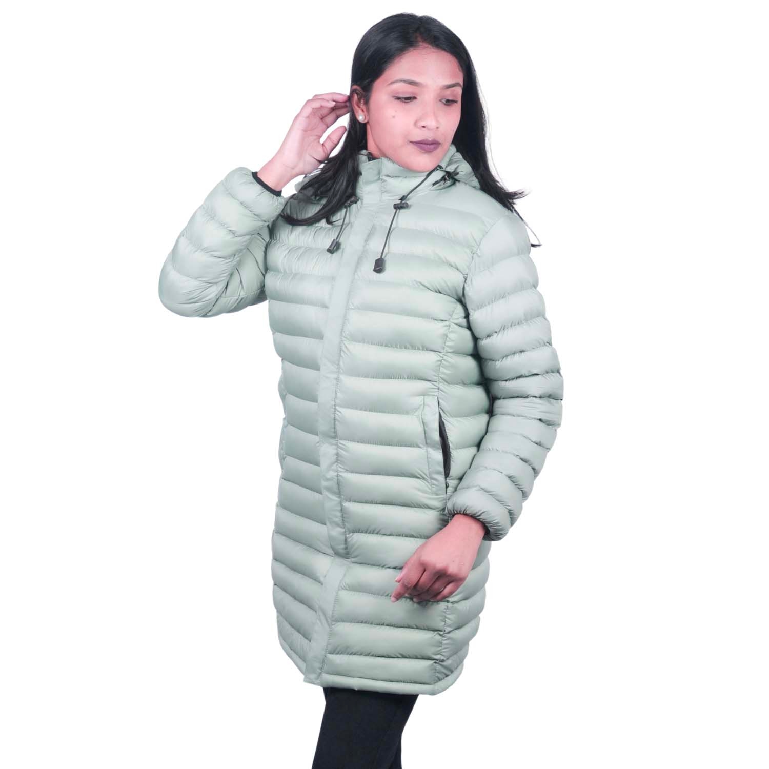 Moonstar Long Silicon Hooded Jacket For Women part II - Fashion 4