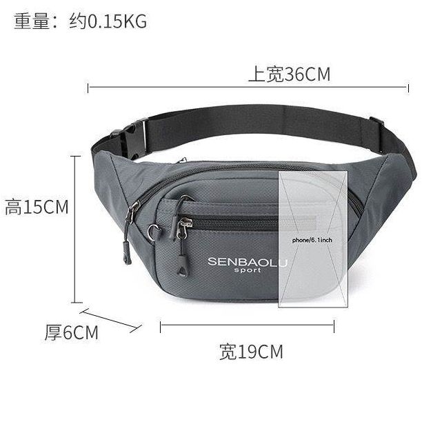 New Work Mobile Phone Waist Bag Men Summer Construction Site Dedicated Men Business Wallet Bag Trendy Brand Messenger Chest Bag 6