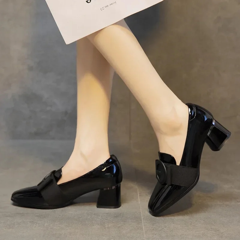 High Heels Women Shoes Solid Color Flat Loafers Soft Business Casual High Heels Party Office Light Dress Shoes Women Pumps 1