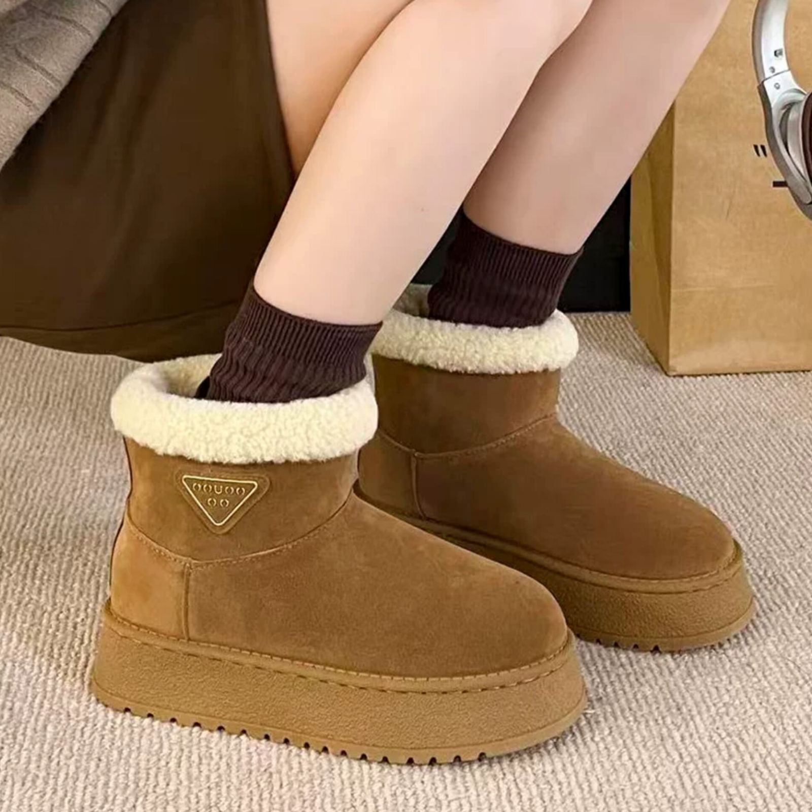 LuxeFrost Arctic Velvet – Premium Fur-Lined Suede Winter Boots for Women | Cozy, Stylish & Warm 1