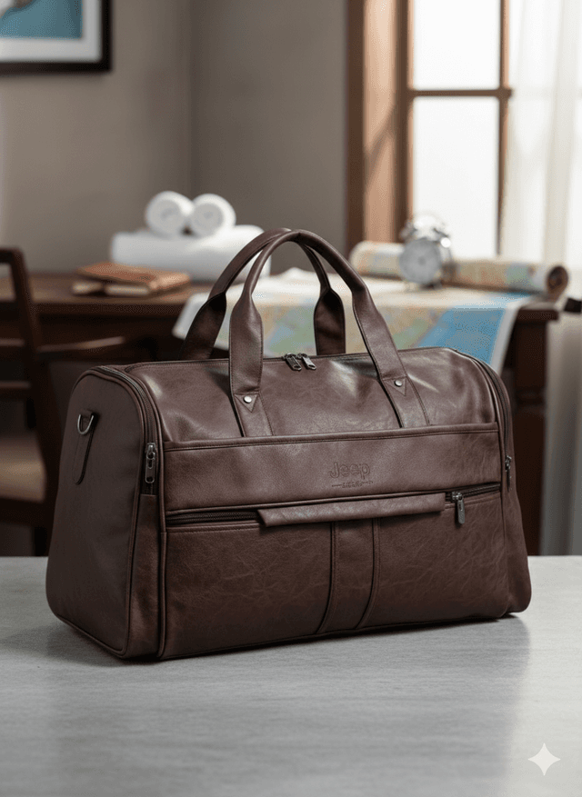 Multipurpose PU Leather Travel Bag | Hand Carry Duffle for Men