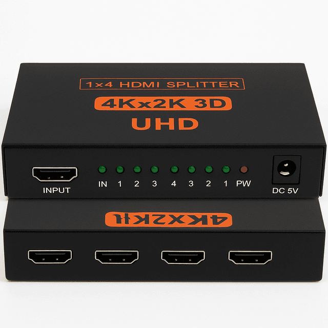 1 X 4 Hdmi Splitter With 1 Input & 4 Outputs