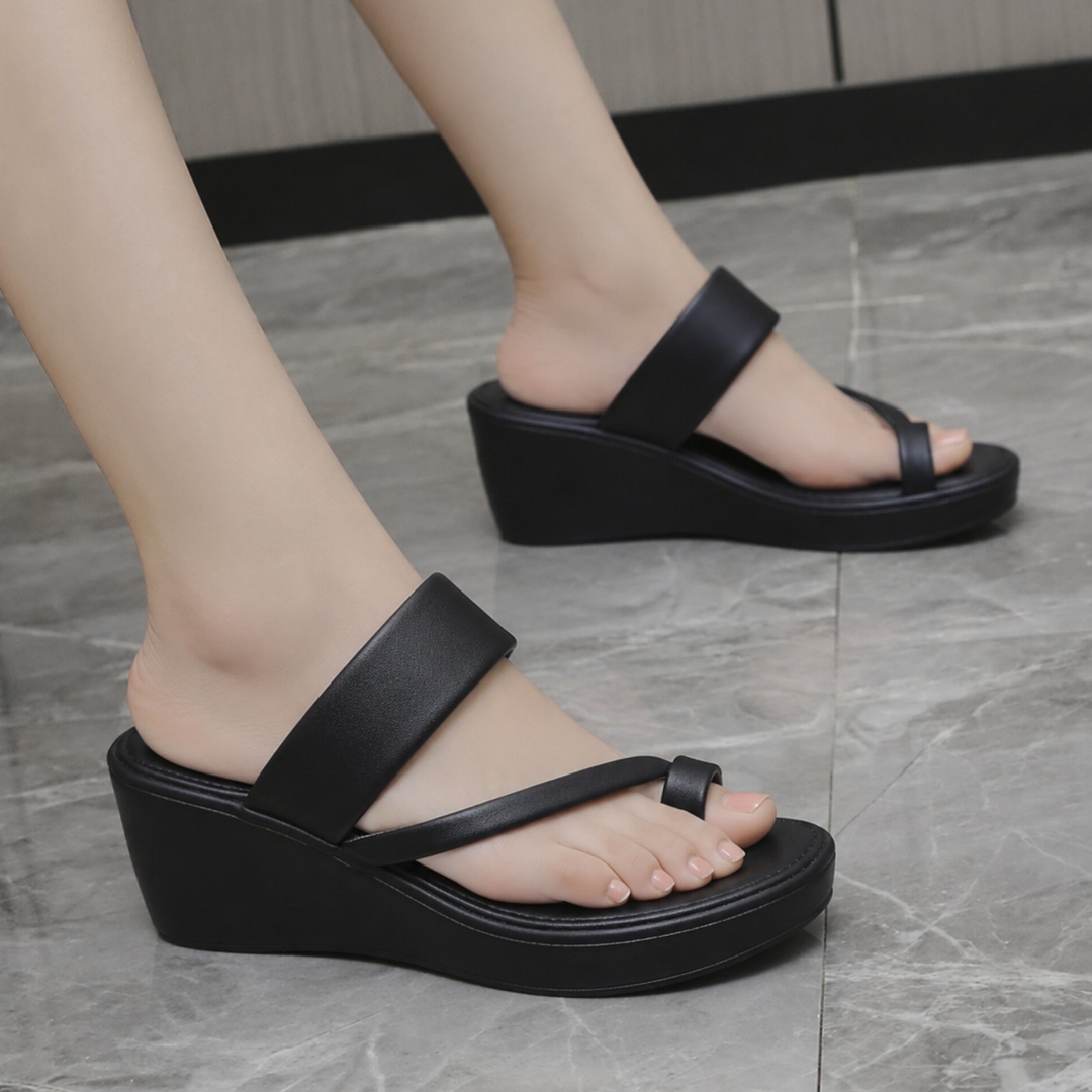 Élégant Genuine Leather Platform Wedge Sandals for Women – Premium Summer Collection 2026 1