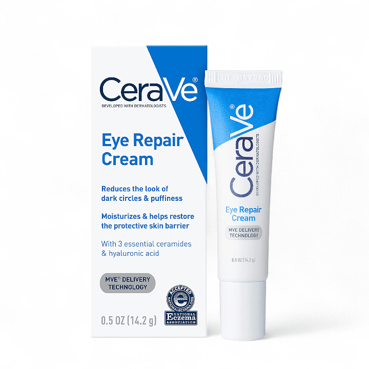 CeraVe Eye Repair Cream 14.2g (0.5oz) – Eye Cream for Dark Circles & Puffiness with Hyaluronic Acid & Ceramides 1