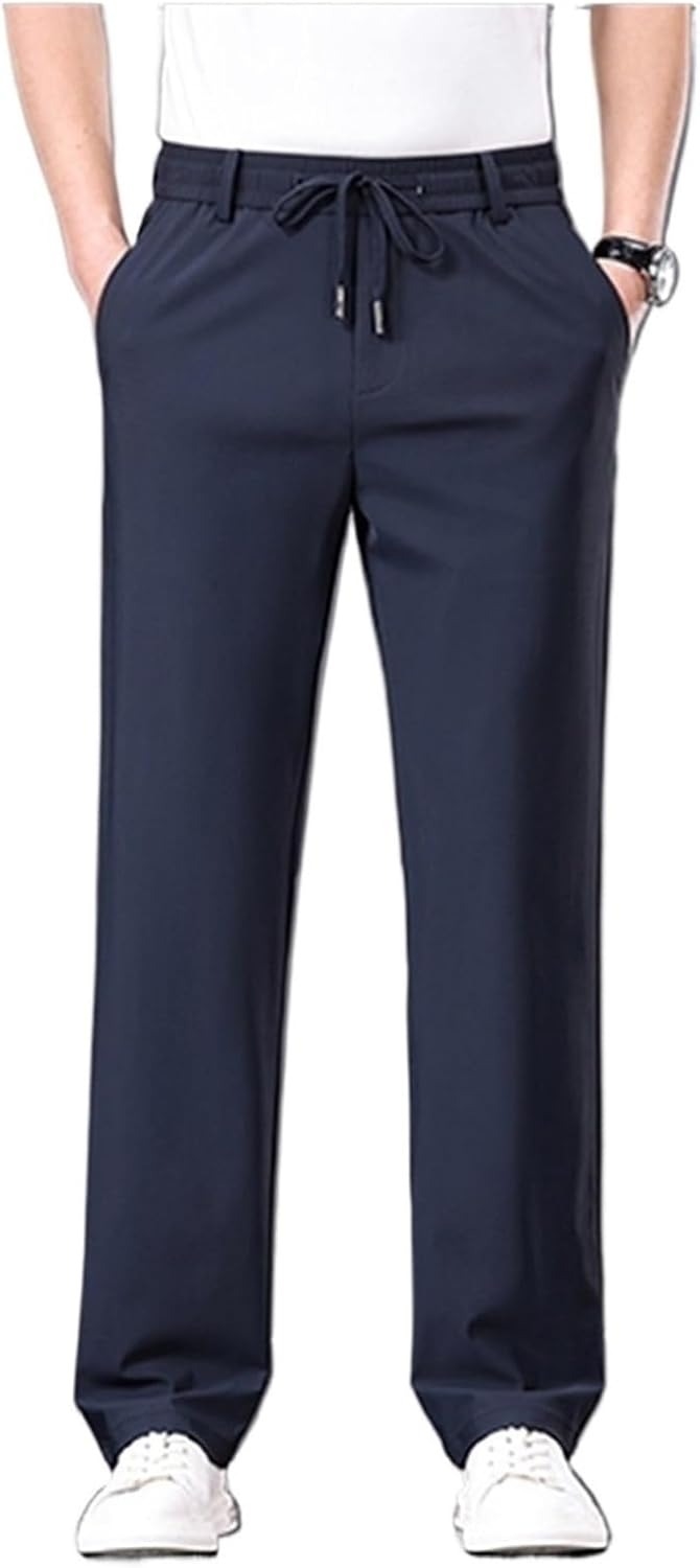Ice Silk Quick Drying Casual Pants With Pockets For Men 1