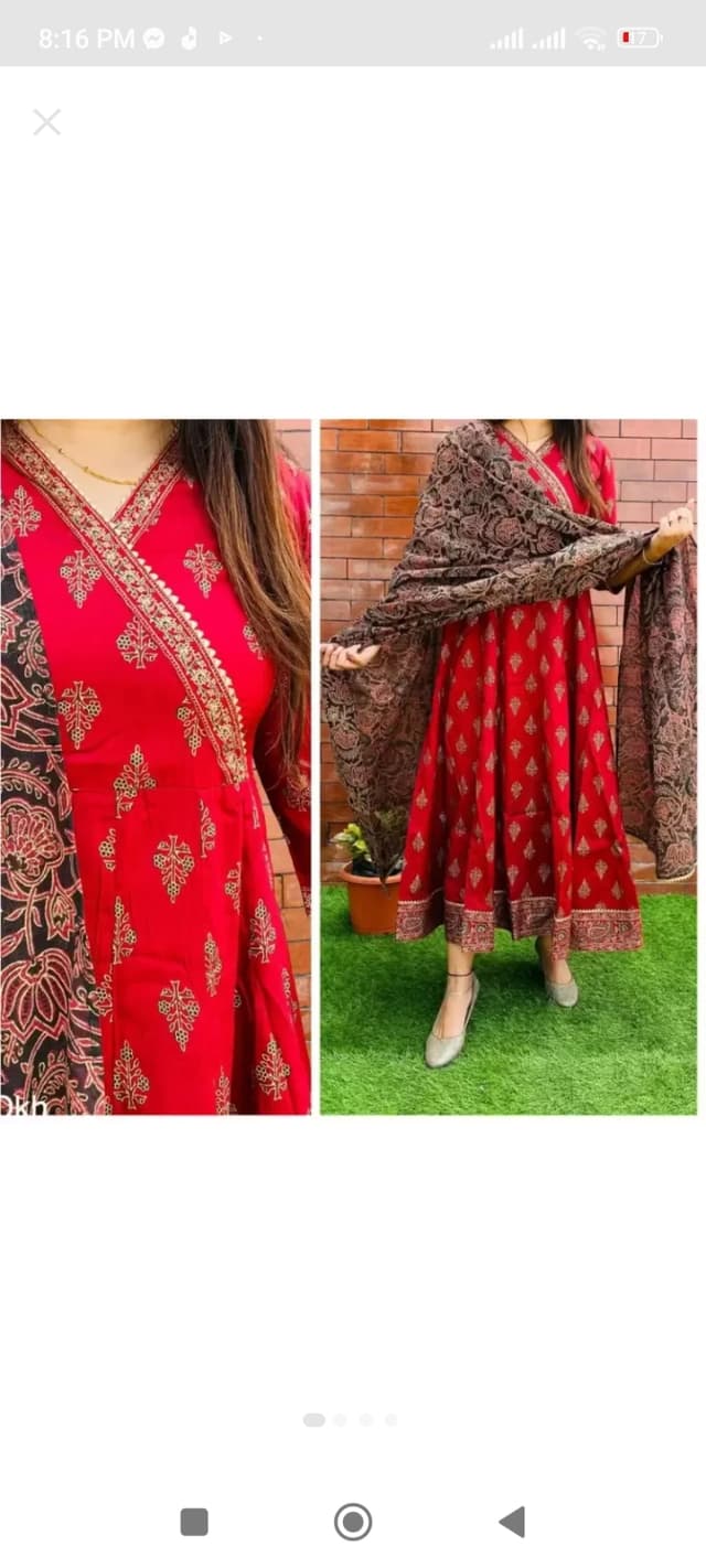 Anarkali Gaun Dupatta Set