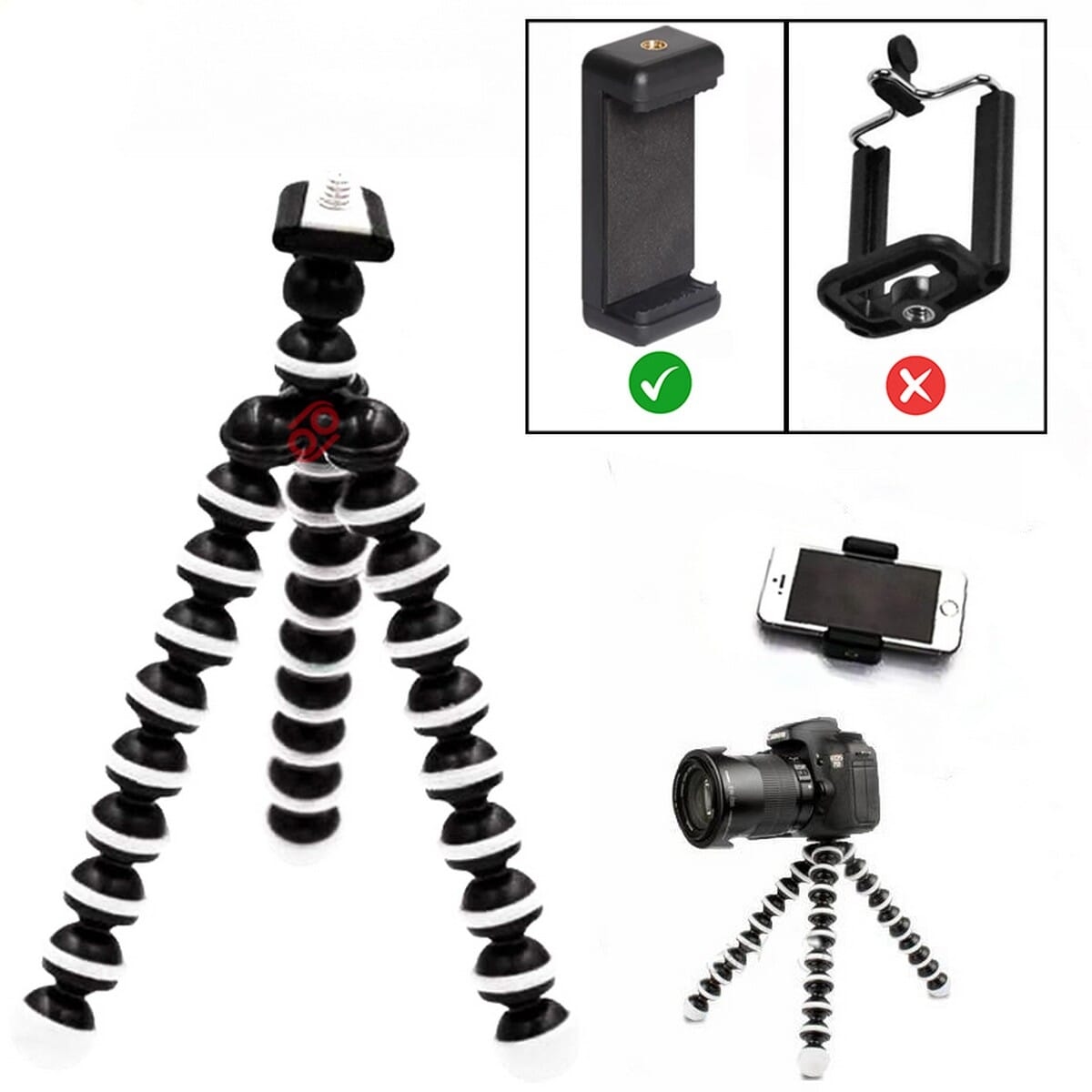 Gorilla Tripod With Mobile Clip For Camera And Phone 1