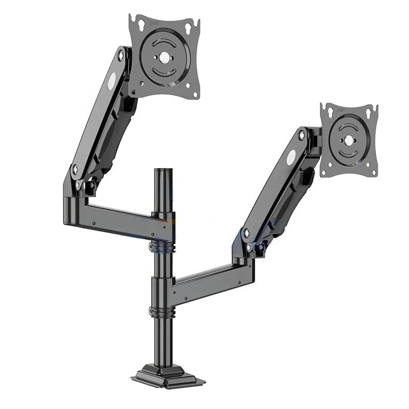 Zeno MH10D Double Arm Extended Heavy Metal Monitor Stand - 17 to 35 Inches 1