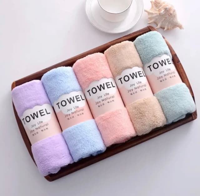Coral Velvet Soft Face Hand Towel (5 piece)