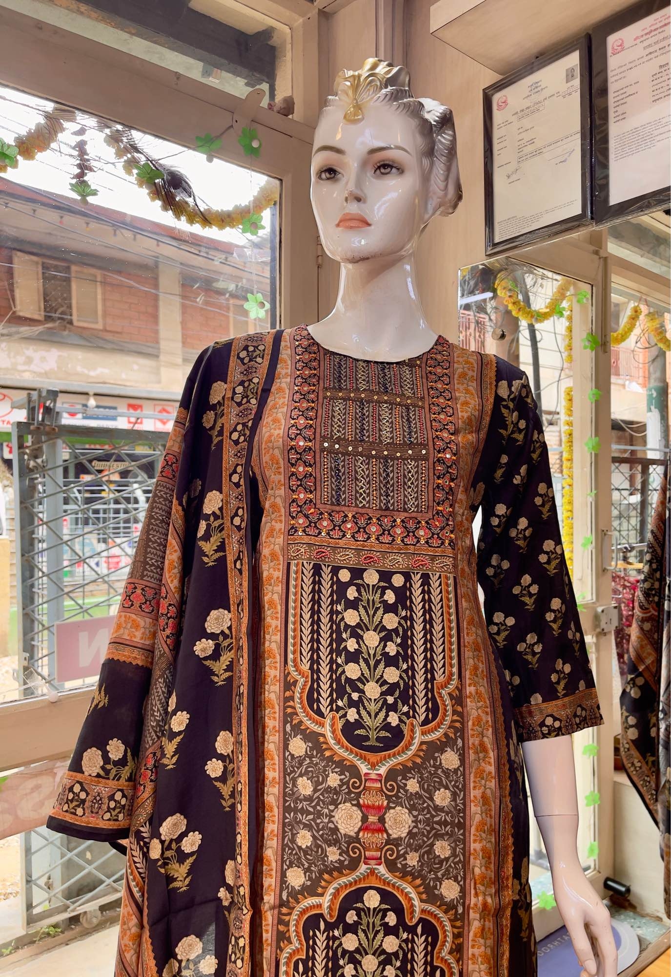 Rajasthani Printed Design Silk Kurti Sets For Women 1