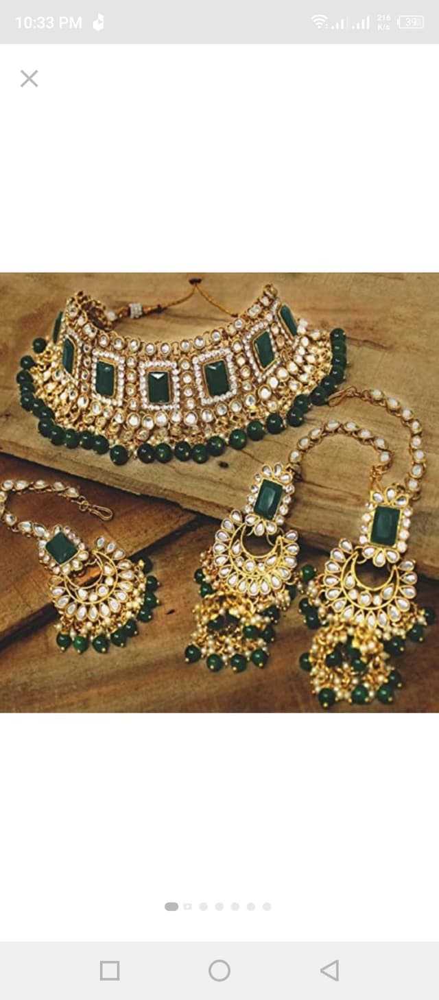 Kundan Choker Necklace Full Set
