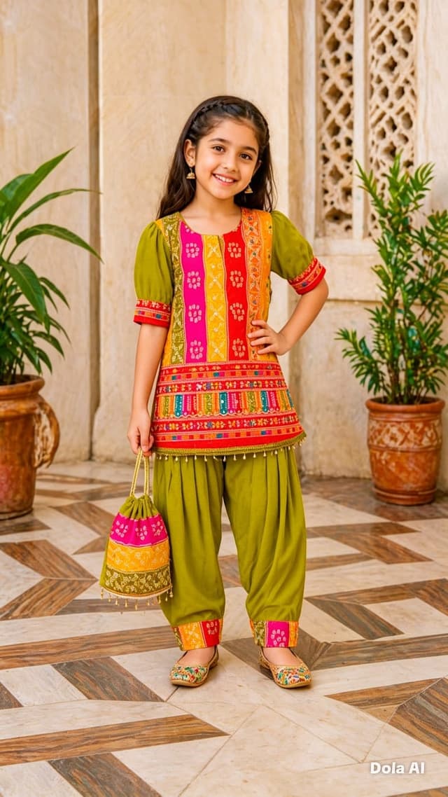 Rajsthani Baby Suit Set