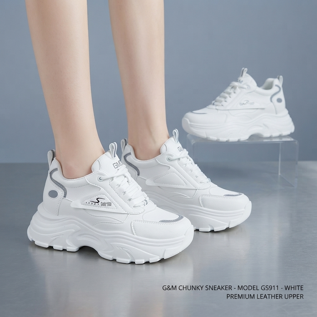 Ladies Korean Style Heel Sneakers Shoes 1