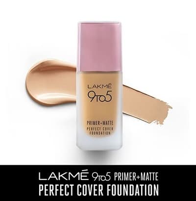 Lakme 9 to 5 Primer + Matte Perfect Cover Foundation - W120 Warm Creme (25 ml)