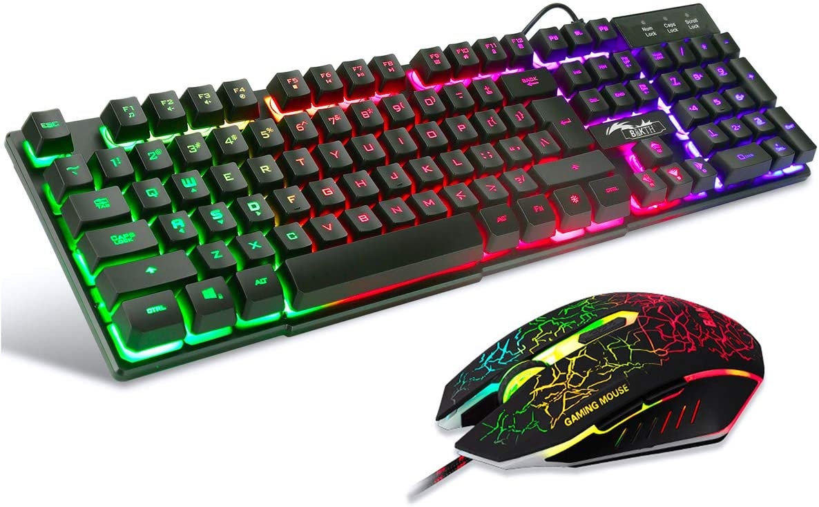 Rainbow Backlit Gaming Keyboard Black 1