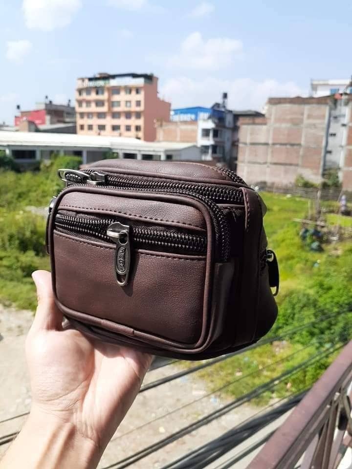 Vintage Waist Bag Unisex PU Leather Chain Belt Bag Waist Pack Travel Belt Wallets Fanny Bags 2