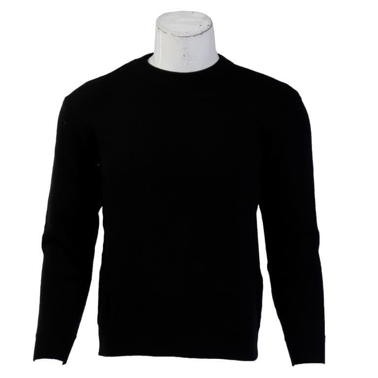 Black Plain Woolen Round Neck Sweater For Men | Black Solid Warm Winter Woolen Sweater For Men | Sweater For Men