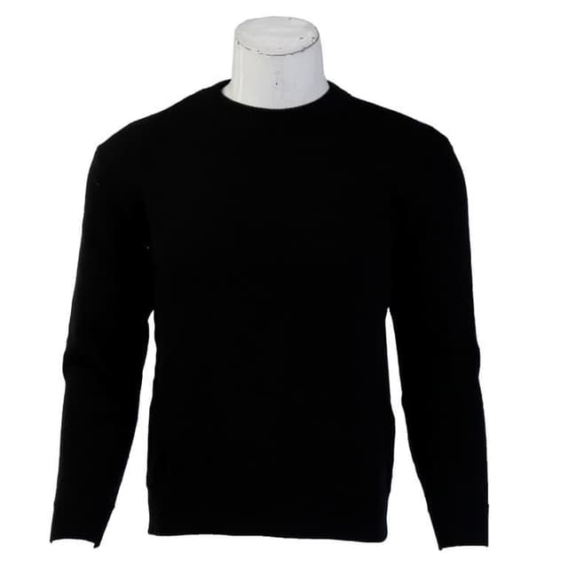 Black Plain Woolen Round Neck Sweater For Men | Black Solid Warm Winter Woolen Sweater For Men | Sweater For Men