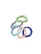 Set Of 5 Different Color Moss Silk Skinny Scrunchies 2