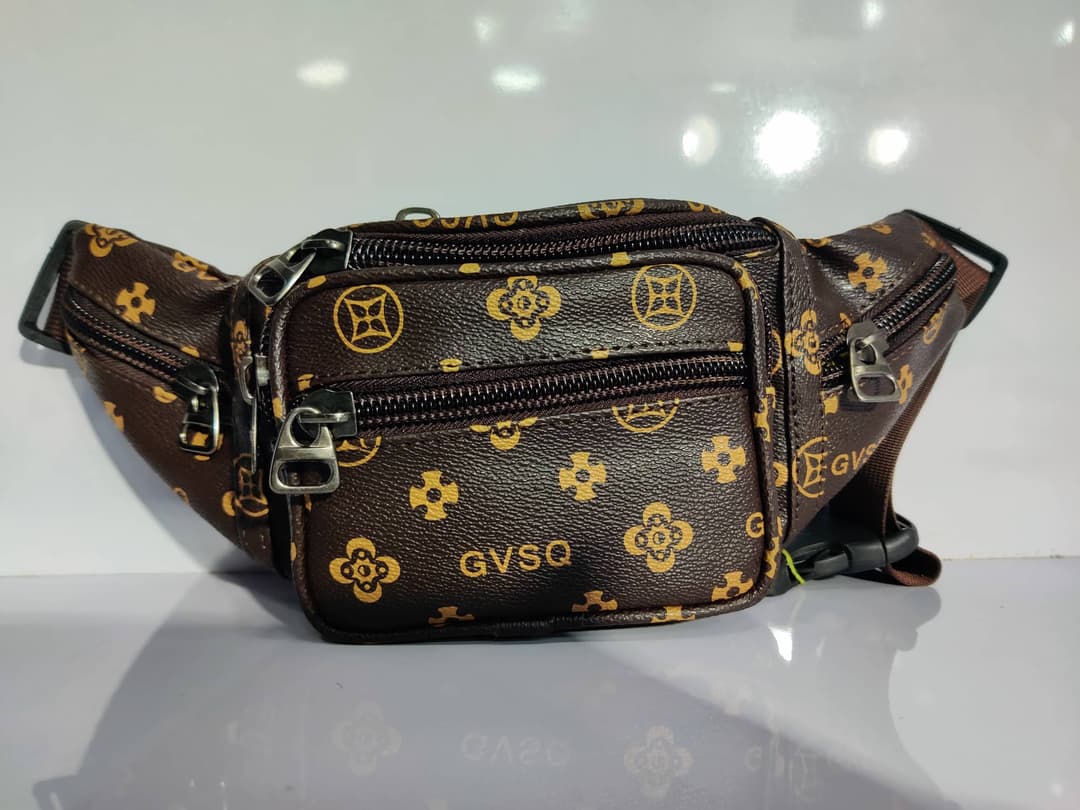 Vintage Waist Bag Unisex PU Leather Chain Belt Bag Waist Pack Travel Belt Wallets Fanny Bags 2