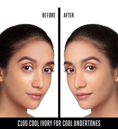 Lakme 9 to 5 Primer + Matte Perfect Cover Foundation - C100 Cool Ivory (25 ml) 3