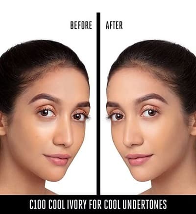 Lakme 9 to 5 Primer + Matte Perfect Cover Foundation - C100 Cool Ivory (25 ml) 2