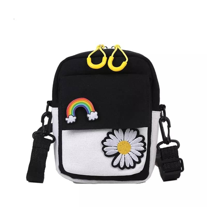 Canvas tote Bag 2020 New Small Daisy Canvas Bag Wild Shoulder Messenger Bag Fashion Student Small Bag Tide 2