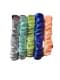 Set Of 5 Different Color Moss Silk Skinny Scrunchies 2