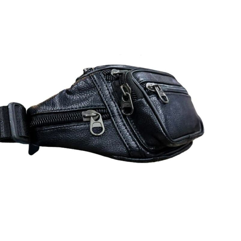 Vintage Waist Bag Unisex PU Leather Chain Belt Bag Waist Pack Travel Belt Wallets Fanny Bags 3